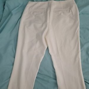 Cream  gold zipper dress pants
